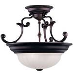Two-Light Semi-Flush Ceiling Fixture