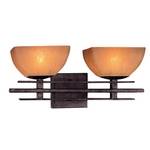 Two-Light Bathroom Fixture with Scavo Glass