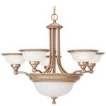 Chandelier with Alabaster Glass