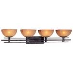 Four-Light Bathroom Fixture with Scavo Glass