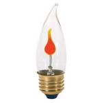 3-watt flicker flame bulb with medium base