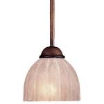 Mini-Pendant with Frosted Scavo Glass Shade 