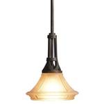 Mini-Pendant with Amber Glass Shade