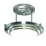 Semi-Flush Ceiling Fixture with Chrome Finish
