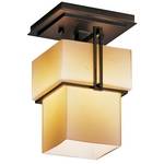 Single-Light Semi-Flush Ceiling Fixture