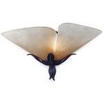 Amber-Shaded Floral Sconce