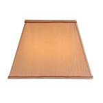 Large Rectangular Lampshade with Burgundy Trim