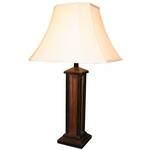 Wooden Column Table Lamp