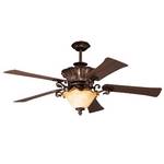 56-Inch Ceiling Fan with Five Blades and Light Kit