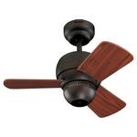 Compact 24-Inch Ceiling Fan with Three Blades