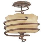 Two-Light Semi-Flush Ceiling Fixture