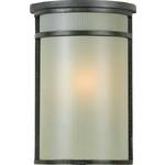 11-Inch Outdoor Wall Light with Textured Glass Shade