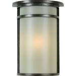 16-Inch Outdoor Wall Light with Textured Glass Shade