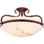 Semi-Flush Ceiling Fixture with Alabaster