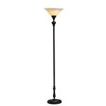 Torchiere with Marble Accents 