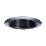 Black Baffle with Satin Chrome Trim for 4-Inch Housings
