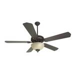 52-Inch Ceiling Fan with Energy Saving Tea-Stained Light Kit