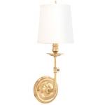 Single-Light Brass Sconce with shade