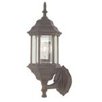 Outdoor Wall Light with Six-Sided Glass Shade