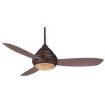 Wet Rated Ceiling Fan with Three Blades and Light Kit