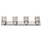 Leaded Crystal Four-Light Bathroom Fixture