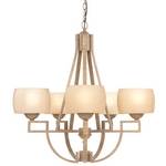 Five-Light Chandelier with Desert-Mist Glass