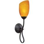 Amber Honeycombe Glass Sconce