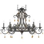 Six-Light Oval Chandelier 