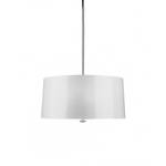 Three-Light White Barrel Shade Pendant