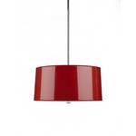 Three-Light Red Barrel Shade Pendant