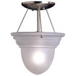 Semi-Flush Ceiling Fixture with Etched Glass