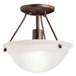 Single-Light Semi-Flush Ceiling Fixture 