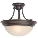 Energy Star Qualified Three-Light Semi-Flush Ceiling Fixture