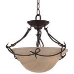 Two-Light Convertible Semi-Flush/Pendant