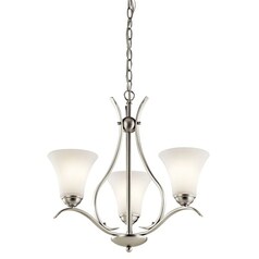 kichler lighting brushed nickel keiran chandelier bathroom destinationlighting