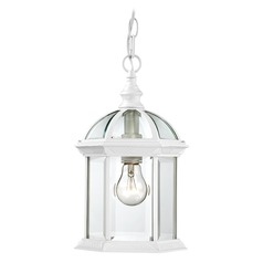 Outdoor Hanging Light with Clear Glass in White by Nuvo Lighting