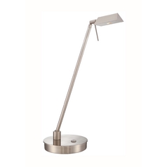 George's Reading Room LED Desk Lamp in Brushed Nickel by George Kovacs