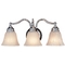 Three-Light Bathroom Fixture with Alabaster Glass