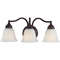 Three-Light Bathroom Fixture with Alabaster Glass
