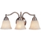 Three-Light Bathroom Fixture with Alabaster Glass