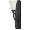 Home Solutions by Feiss Modern Sconce with White Glass in Oil Rubbed Bronze Finish VS12701-ORB