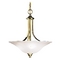 Kichler Lighting Pendant Light with Beige / Cream in Polished Brass Finish 3502PB