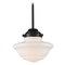 Landmark Lighting, Inc. Schoolhouse Mini-Pendant Light with White Glass 69052-1