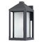 Minka Lighting, Inc. Outdoor Wall Light with White Glass in Black Finish 72272-66