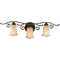 Three-Light Bathroom Fixture with Tulip Shades