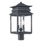 Minka Lighting, Inc. Post Light with Clear Glass in Black Finish 72286-66