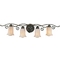 Four-Light Bathroom Fixture with Tulip Shades