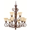Kichler Lighting Chandelier with Beige / Cream in Parisian Bronze Finish 1698PRZ