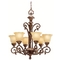 Kichler Lighting Chandelier with Beige / Cream in Parisian Bronze Finish 1697PRZ