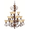 Kichler Lighting Chandelier with Beige / Cream in Parisian Bronze Finish 1700PRZ